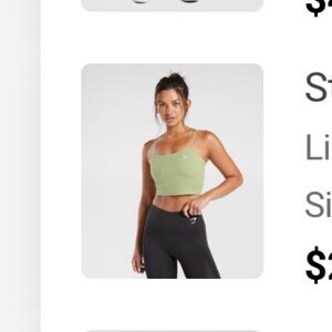 green strappy gymshark top